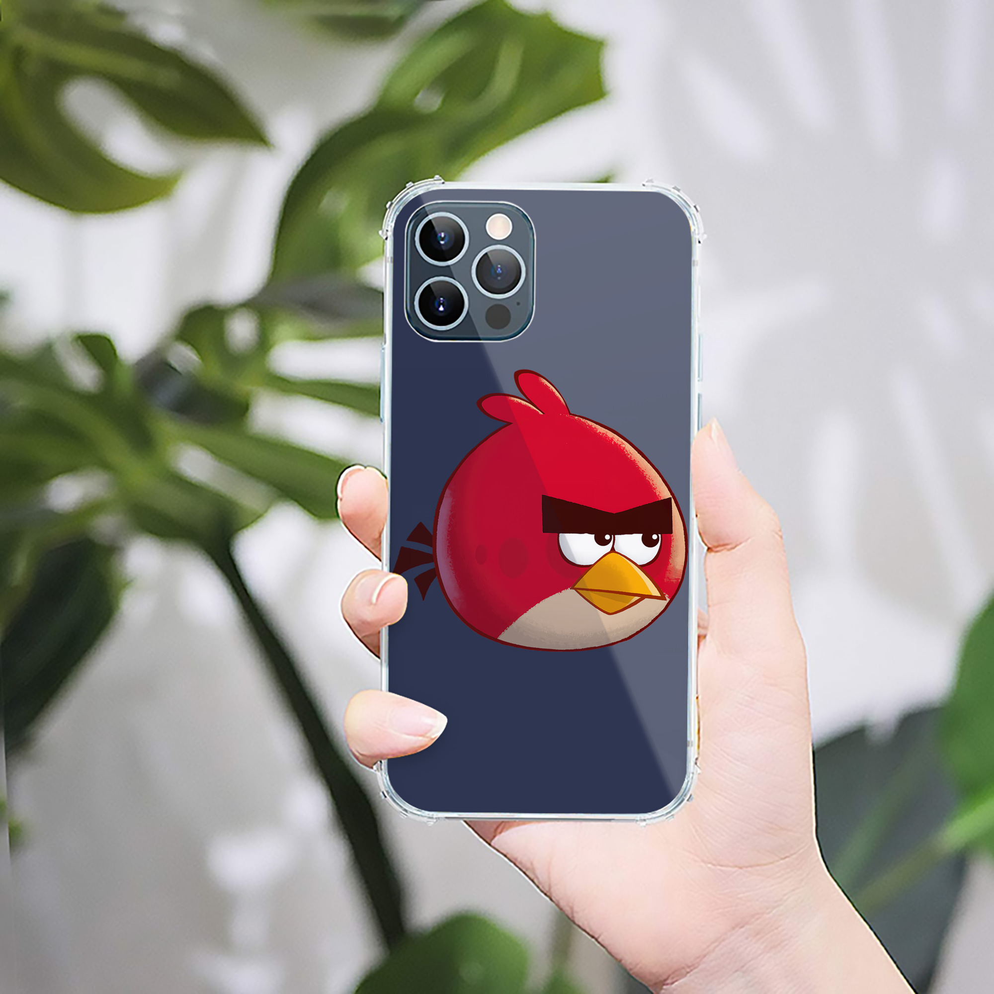 （画像用） Angry Birds アングリーバード 【iPhone 12シリーズ対応】透明スマホケース（クリアソフトケース）